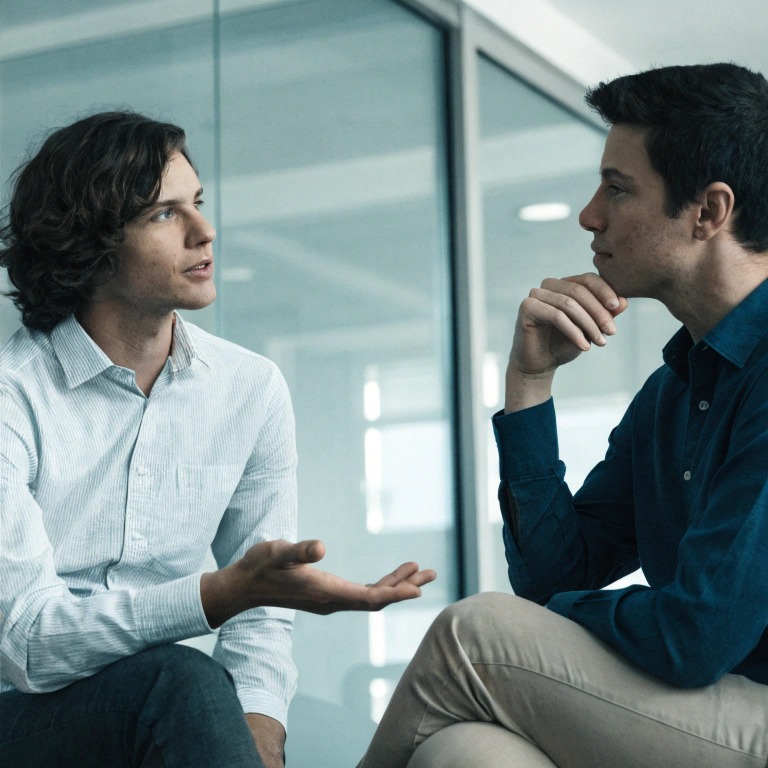 In-person meeting with a client during a consultation