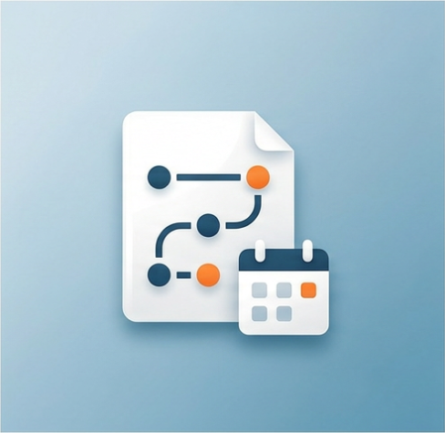 Icon: plan with a calendar – service plan